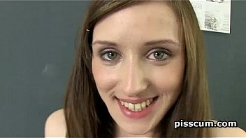 Little nolita loves playing with her own piss