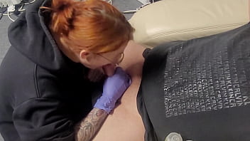 My lover came to my work just so i could give him a blowjob and a prostate massage