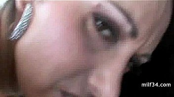 Horny big tit milf gives a hot blowjob