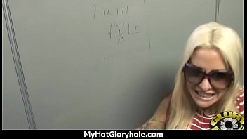 Natural cute black teen tries out gloryhole 7