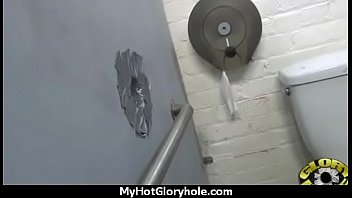 Natural cute black teen tries out gloryhole 7