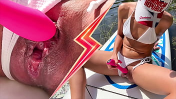 Squirt and pussy orgasm from masturbating my gentle clitoris on nature Squirt and pussy orgasm from masturbating my gentle clitoris on nature