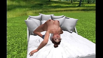 Katrine touches herself