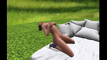 Katrine touches herself