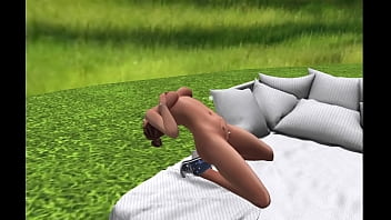 Katrine touches herself