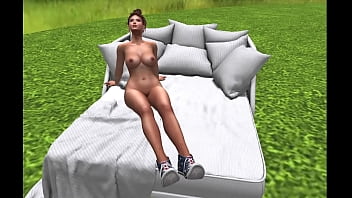 Katrine touches herself