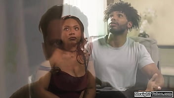 Ebony avery jane and her bf was caught having sex by the house caretaker to avoid trouble she lets him join and have them fuck her all at once