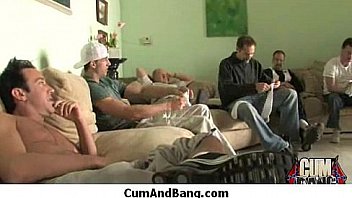 Nice ebony fucked by several white guys in all holes 11