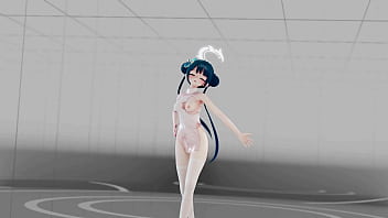 Blue archive ryuuge kisaki hentai undress dance mmd 3d blue hair clip