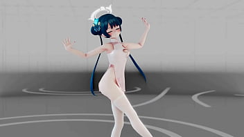 Blue archive ryuuge kisaki hentai undress dance mmd 3d blue hair clip