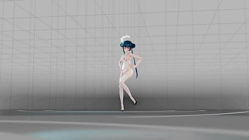 Blue archive ryuuge kisaki hentai undress dance mmd 3d blue hair clip