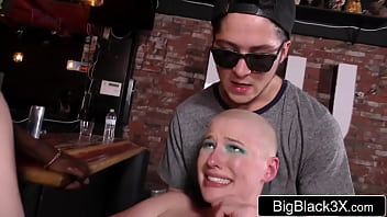 Black gang run a train on hot busty beauty with her white bf watching Black gang run a train on hot busty beauty with her white bf watching