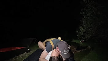 Camping sex in the forest