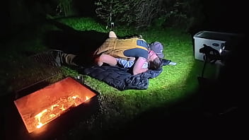 Camping sex in the forest