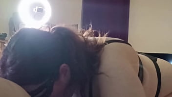 Big titted slave throating her master with loud gagging & snotting hd