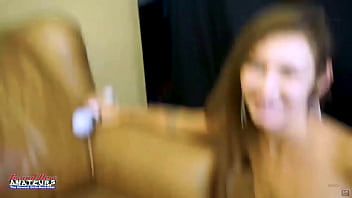 Brunette hotties meredith and sofia suck their pussies and share a cock