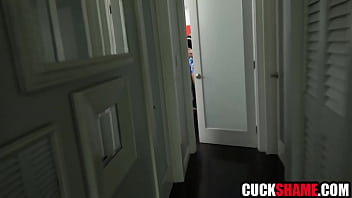 Cuckold husband enjoys spying on cheating wife