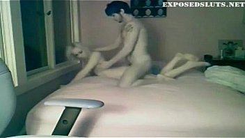 Blonde amateur fucking her man on webcam