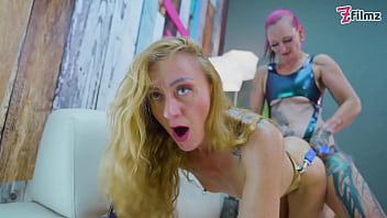 Inked lesbians strapon anal fuck with friend and fisting