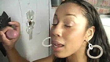 Gloryhole secrets ebony sucking off strangers pov 1