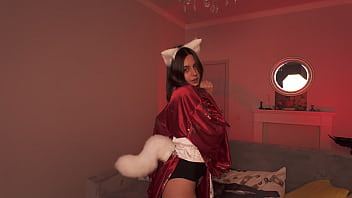 Filming a solo porn set of a japanese kitsune fox full bts video