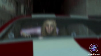 Back seat car ride with hot blonde