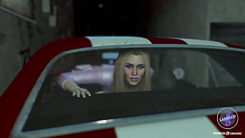 Back seat car ride with hot blonde