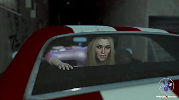 Back seat car ride with hot blonde