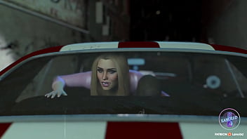 Back seat car ride with hot blonde