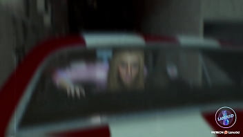 Back seat car ride with hot blonde