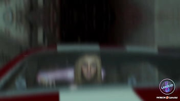 Back seat car ride with hot blonde