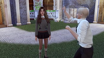 Perversions at hogwarts hermione granger lost a duel to draco malfoy and got hard anal sex with a deep throat sims me hentai sfm