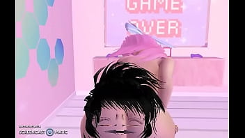 Pink haired girl rides big cock imvu