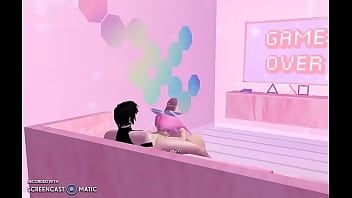 Pink haired girl rides big cock imvu