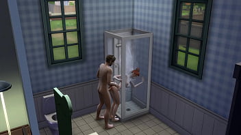 Step bro loves water on his cock