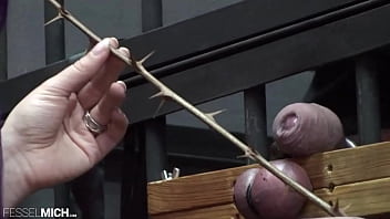 Verhör des sklaven mit hodenpranger hodenschmerzen und vielem mehr damit er endlich gesteht und bereit ist seine vergehen zuzugeben