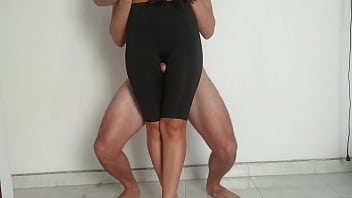 Stepsister uses her legs to masturbate me Stepsister uses her legs to masturbate me