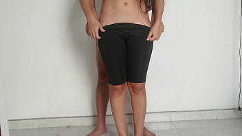Stepsister uses her legs to masturbate me Stepsister uses her legs to masturbate me