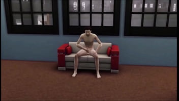 A new guy in town masturbates alot until a neighbor jogs by