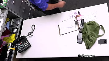 Asian spinner with fake tits gets busted for stealing