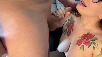 I fuck a beauty in glasses until she moans loudly