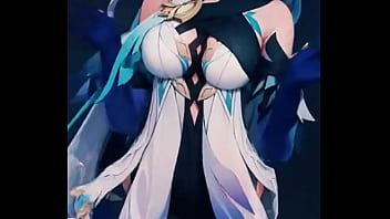 A mysterious genshin beauty steps into the spotlight her silver hair flowing while her blue outfit glimmers with power cold as ice yet burning with hidden passion… ready to uncover the secret bio link waiting