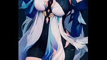 A mysterious genshin beauty steps into the spotlight her silver hair flowing while her blue outfit glimmers with power cold as ice yet burning with hidden passion… ready to uncover the secret bio link waiting