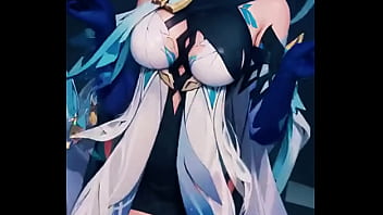 A mysterious genshin beauty steps into the spotlight her silver hair flowing while her blue outfit glimmers with power cold as ice yet burning with hidden passion… ready to uncover the secret bio link waiting