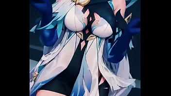 A mysterious genshin beauty steps into the spotlight her silver hair flowing while her blue outfit glimmers with power cold as ice yet burning with hidden passion… ready to uncover the secret bio link waiting