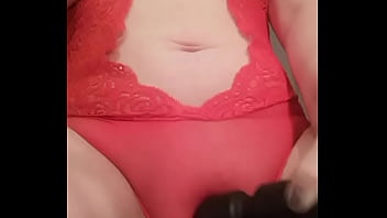 Masterbating with vibrator til wet