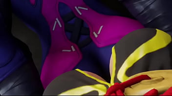 Street fighter juri grinds on chun li's face