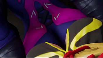 Street fighter juri grinds on chun li's face