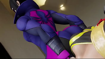 Street fighter juri grinds on chun li's face