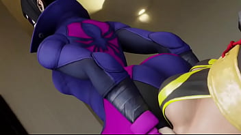 Street fighter juri grinds on chun li's face
